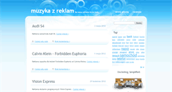 Desktop Screenshot of blog.muzykazreklam.pl